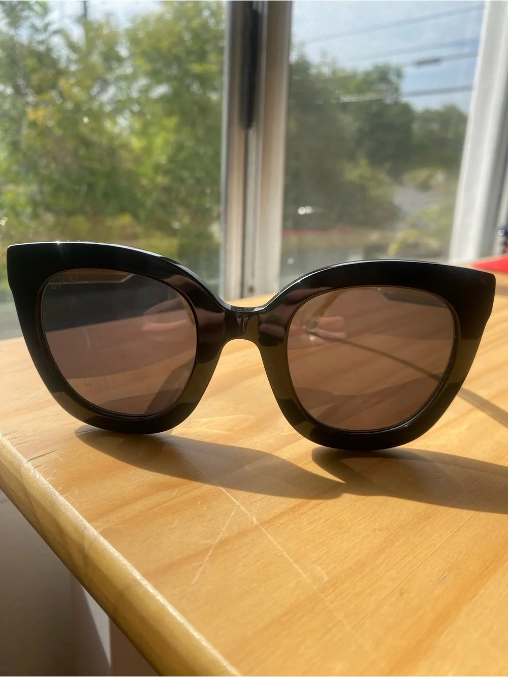 Gucci Black Cat-Eye Sunglasses